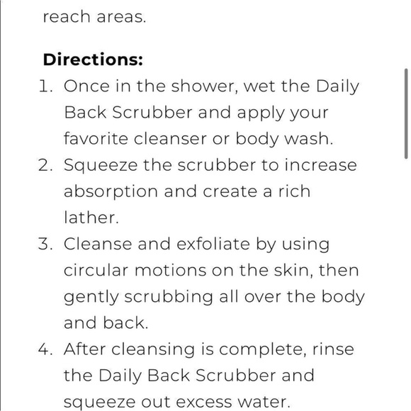 🆕 Daily Concepts Daily Shower Back Scrubber in White - Picture 5 of 7
